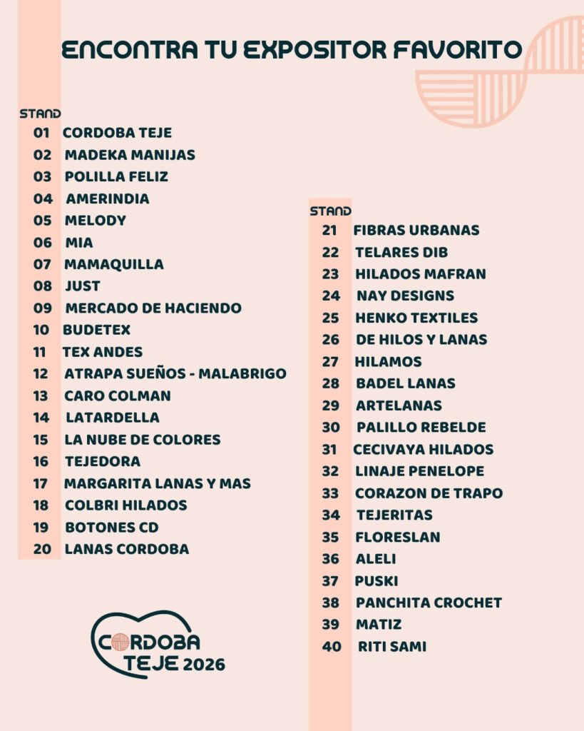 marcas expositoras 2026 cordoba teje